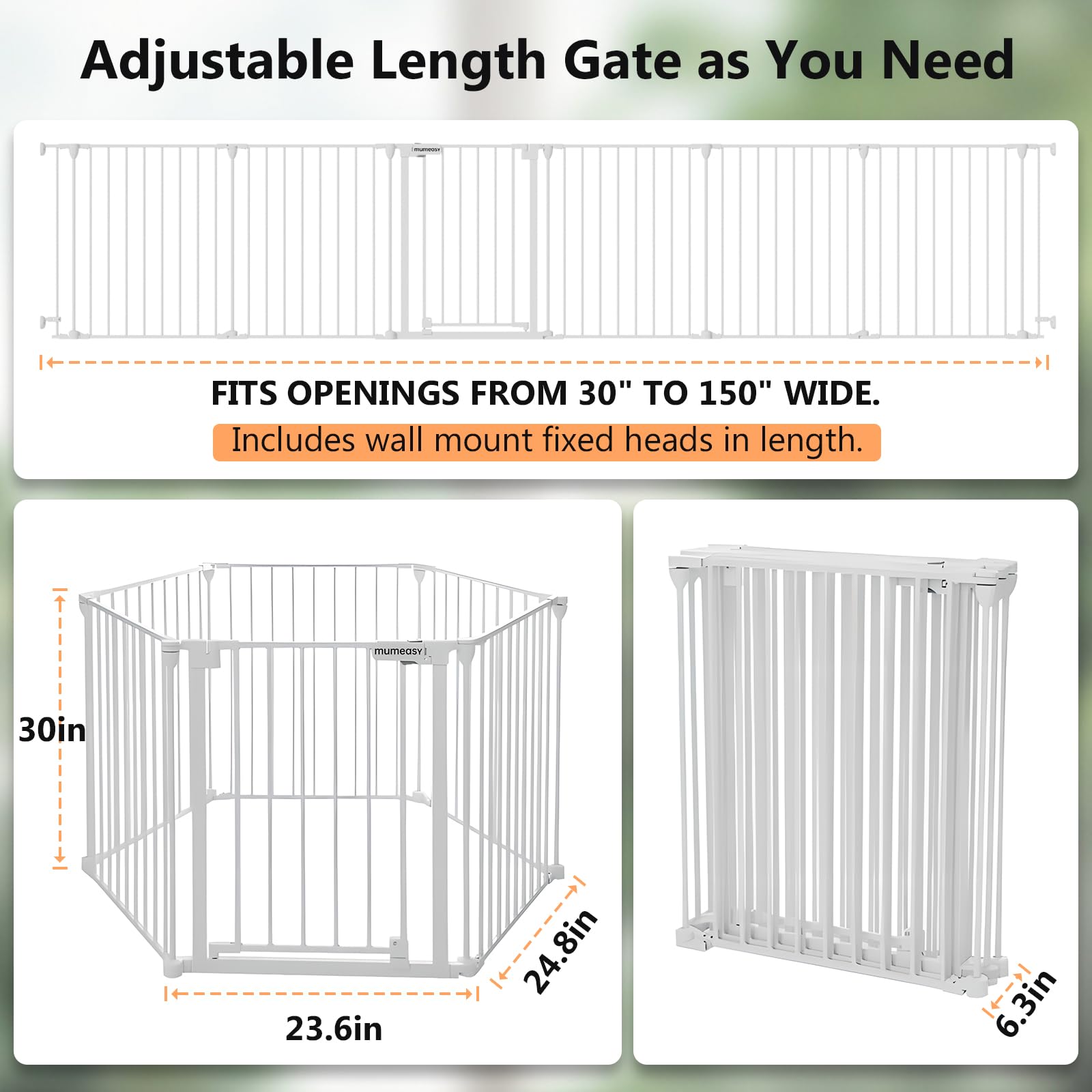 P6 30-150", 30" Tall, White